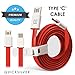 Quicksilver Type C USB Cable for OnePlus / OnePlus Two / One Plus 2 / oneplus 3 / Nexus 5X / Nexus 6P / New Macbook 12 inch / ChromeBook / Google Pixel / Nokia N1 Tablet / Asus Zen AiO / Letv 1S / letv 2 / Xiaomi Mi 4C and other Devices with Type C USB. Best Performance, High Quality Flat Wire Micro USB Data Cord for Fast Charging and PC Data Sync/ Data Transfer. High Speed but not Dash charging. Red Colour - 1 Meter. RS.399.00