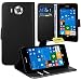 Produktbild Microsoft Lumia 950 Handy Tasche, FoneExpert® Wallet Case Flip Cover Hüllen Etui Ledertasche Lederhülle Premium Schutzhülle für Microsoft Lumia 950 (Schwarz)