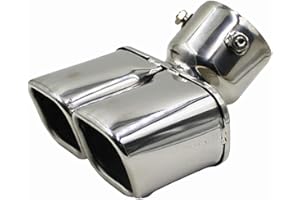 WPCASE Scarico Auto Marmitta Auto Terminale Scarico Auto Scarico Sportivo Auto Silenziatore Auto Terminale Auto Terminale Scarico Scarico Auto Universale Terminale Scarico Auto Doppio Curved, 7.5cm