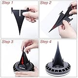 (8 Pack) 8 x LED Solar Leuchte außen Garten Solarleuchte Bodenleuchte Edelstahl Außenleuchte Wasserdicht Solar Gartenleuchten , Dunkel Sensorik-Landschaftslichter für Rasen Weg Hof Fahrstraßen Innenhof Gehweg Pool-Bereich (Weiß) - 4