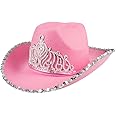 Boland Adult Glimmer Cowgirl Hat, Western Fancy Dress Accessory, Ladies Cowboy Hat, Cowgirl Hat for Women, Rodeo, Party, Festival, Halloween, Cowboy Dress Up, One Size