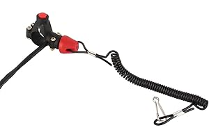 Keenso Outboard Kill Switch Lanyard, 12V DC Motorcycle Engine On Off Kill Switch Mini Moto Kill Cord Quad Bike Safety for Motor ATV Quad Dirt Bike