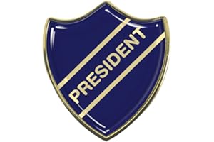Capricornone President Gel Domed Blue School Shield Badge