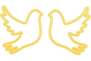 Nellie's Choice SD278 Stanzschablone Set-Taube-Cutting Die-4,5 x 9,5 cm-2 Stück-Stanzform-für Karten Basteln-Bastel Scrapbooking-Scrapbook Zubehör, Gelb, 45x95mm