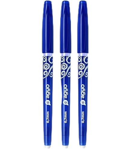 3 Penne A Sfera Cancellabili Con 20 Ricariche, Inchiostro Blu A Gel Punta Extra Fine Da 0 H 642293