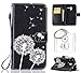 Produktbild für Alcatel One Touch Pop 3 5.0 Hülle, Glitter Strass Bling Ledertasche Muster Weich PU Schutzhülle für Alcatel One Touch Pop 3 5.0 Flip Cover Wallet Case Tasche Handyhülle mit Lanyard Strap Stand Function Magnetverschluss Etui Schale Credit Card Slots Bookstyle Purse Design Handytasche Lederhülle Schutz Hüllen mit für Alcatel One Touch Pop 3 5.0 +Schlüsselanhänger (R) (4)