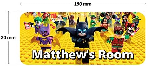 Solo Signs UK Lego Batman Door Plaque 2 - Personalised Childrens Bedroom Sign Gift (SS30040)