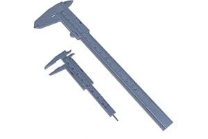 LEDLUX Messschieber aus Kunststoff, Set mit 2 Messschiebern, analog, 150 mm Standard + 80 mm klein