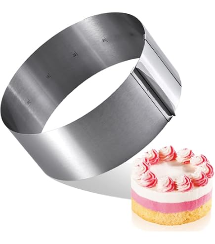 Anello Torta,Anello per torta regolabile 16-30 cm,Stampo