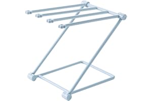 TOMOTATO Rejilla para Secar Paños de Cocina para Encimera, Soporte Plegable para Almacenamiento de Paños de Cocina de 4 Brazos, Colgador para Paños de Cocina para el Hogar y la Cocina (Azul)