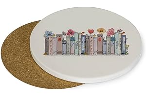 GETAGIFT Taylor Albums as books Coaster, Floral Bookcase Albums Design, Tableware, Coffee, Tea, Drink Coaster. (Round Ceramic Coaster)