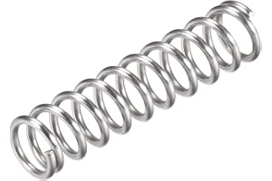 TA-VIGOR 10Pcs Extended Compressed Spring, 12mm OD,1.6mm Wire Size,50mm Length Durable Stainless Steel Small Dual Hook Tension Spring for Furniture Screen Doors Repair Projects