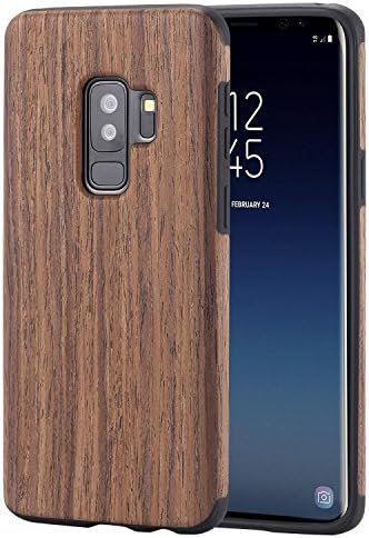 Galaxy S9 Plus Case, Snewill S9 Plus Case Wood [Nature Series] Unique Slim Soft Rubberized Wood Cover [ Thin Wood Layer over Rubber ] Case Cover for Samsung Galaxy S9 Plus-Rosewood