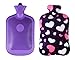 Soft Washable Rectangular Hot Water Bottle With Cover 2 L -Loving Heart