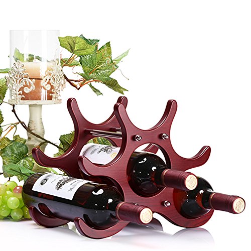 Weinregal Holz Weinregal für 6 Flaschen faltbar Halterung Creative rot Wein Regalen - 9