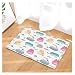 Produktbild FEIYANG Kinder Dekor Nette Bunte Katze mit Maus für Kinder Badteppiche Rutschfeste Fußmatte Boden Eingänge Innen Haustürmatte Kinder Badmatte 60X40 cm Badzubehör