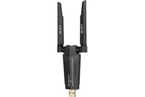 BrosTrend Wi-Fi 7 Adaptador WiFi USB para PC, BE6500Mbps Tri-Banda 6GHz + 5GHz + 2.4GHz Antena WiFi PC Largo Alcance, Receptor Wi-Fi USB 3.0, Compatible con Windows 11/10, 4K-QAM, 160MHz, OFDMA, WPA3