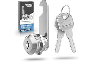 Klangfeiler® Serrure de boîte aux lettres - 2 clés - 16mm - loquet - barillet boîte aux lettres