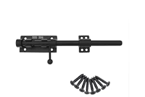 FITHACE Schieberiegel-Torriegel 304-Edelstahl-Laufriegelriegel robustes Türsicherheitsschloss verdickte Türriegel-Hardware mit Befestigungsschrauben für Scheunenzaun Schuppen Keller 25cm