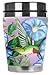 Produktbild mugzie Kolibri & Blumen"Mini-Reise Becher mit isolierter Neoprenanzug, 12 oz, Schwarz