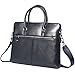 Produktbild Multifunktionale Kuriertasche Herren Leder Büro Tasche, Gepäck Umhängetasche Wasserdicht Business Messenger Aktentaschen für Frauen Multifunktionale Umhängetasche für 14 13 Zoll Laptop Tablet Schwarz