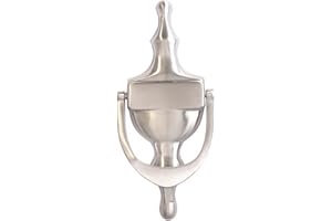 UAP 6" Victorian Urn Door Knocker for Front Door - Traditional Door Knocker with Spy Hole Option & Through-Bolt Fixings - Classic Elegant Entryway Hardware (Silver Anodised)