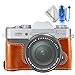 Price comparison product image First2savvv Leather Half Camera Case Bag Cover base for Fujifilm X-T20 XT20 + SD card reader + Anti-lost rope + Cleaning cloth XJPT-XT20-D09TZ2