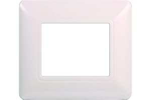 ZOREI Plaque en plastique compatible avec Bticino Matix (2 places, blanc)