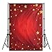 Produktbild HANO 5X7ft Weihnachten Red Theme Starsyl Fotografie Studio-Hintergrund Foto-Stütze Hintergrund