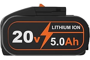5.0Ah Ricambio Batteria per Worx 20V WA3520 WA3525 WA3575 WA3578 WX550L WG545 WG547 WG629 WG801 WG320 WX176L WX169L WX682L WG163 Powayup