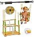 Produktbild alles-meine.de GmbH 2 TLG. Set: Schaukel aus Holz + Türreck - Gitterschaukel mit Gurt incl. Name - Babyschaukel Kinderschaukel - Sicherheitsgurt Holzschaukel Baby Kinder / Kleink..