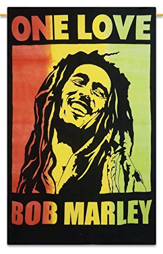 Handicrunch Indian Bob Marley Druck böhmischer Tapisserie-Hippie-Wand-Kunst Kunst 84X56 indischen Geschenk