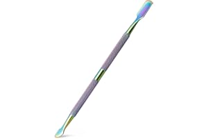 FVION Spingi Cuticole per Unghie a Doppia Testa, Professionale Spingipelle per Rimuovere le Cuticole per Unghie in Acciaio Inossidabile, Cuticole Pusher