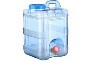 Uposao Contenitore per Acqua Tanica per Acqua con Rubinetto, Dispenser da Tavolo, Serbatoio per Bevande Ricaricabile Grande capacità Auto Portatile Barile per Escursionismo Picnic Travel BBQ, 15L