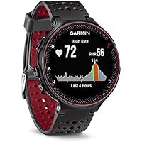 Garmin Forerunner 235 GPS Sportwatch con Sensore Cardio al Polso e Funzioni Smart, Nero/Rosso