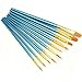 Internet 10Pcs Artists Paint Brush Set Acrylic Watercolor Round Pointed Tips