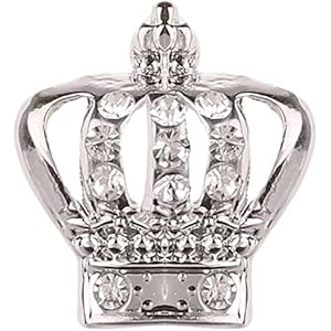 TRIPIN Classic Crown Design Lapel PIN Brooch with White Diamond Crystal for Men Women for Office Corporate Party French Cuff Shirts Shirt Suit Blazer in A Gift Box