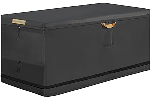 CONFUTURY Abdeckung für Garten Auflagenbox mit Wasserdicht Reißverschluss, 600D Oxford Outdoor Terrasse Aufbewahrungsbox Schutzhülle mit 2 Reflektierenden Streifen und 5.2M winddicht Schnalle (160 x 75 x 70 cm)