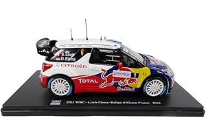 OPO 10 - Coche en Miniatura reproducido a Escala 1/24 Compatible para DS3 WRC LOEB Elena - Rallye d'Alsace 2012 - RVQ12