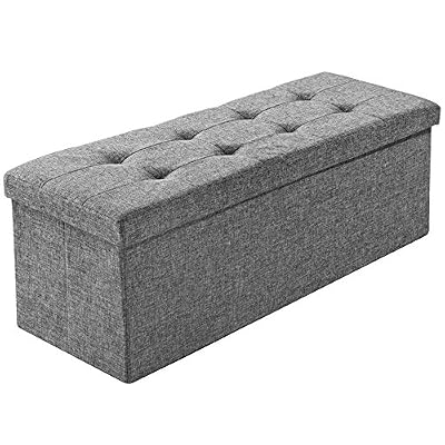 TecTake Tabouret pliant banc pouf dé pliable coffre siège de rangement cube 110x38x38cm
