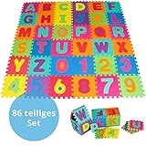 Panorama24 Puzzlematte fr Babys und Kinder, Spielteppich Spielmatte Lernteppich Kinderspielteppich Schaumstoffmatte Matte bunt, 86 TLG. ca. 180x180 cm - 
