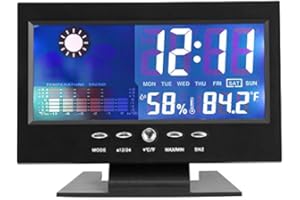 GOTOTOP Termometro per Ambiente, Termometro Igrometro Digitale, Monitor per Interni con Schermo Grande per Temperatura per Camera, Casa, Ufficio, Asilo Nido, Natale