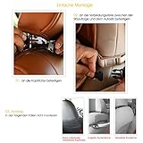 BAYTTER® Rücksitzschoner Rückenlehnenschutz + Rücksitz Organizer mit großer Kapazität, mit durchsichtigem iPad Tablet Fach, für Kinder mit 0-5 Jahren Früherziehung wasserdicht, mit wickelunterlage, mit Geometrie, 60x 45cm, passend für jedes Auto, schwarz - 7