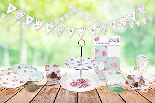 Afternoon Tea Baking Cake Stand Treat Buntings Cake Slice Party Tableware