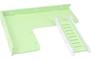 POPETPOP Hamster en Bois Plate-Forme échelle Cochon Dinde Aire de Jeux Perche de Cage à Oiseaux Kits descalade pour Chinchilla Rat Gerbille (Vert)