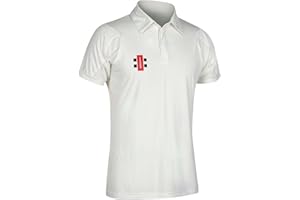 GRAY-NICOLLS Gray Nicolls Velocity Short Sleeve Cricket Shirt - Senior - White - X Large