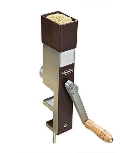 Marcato Graanmolen, graanmolen, zelfgemaakte meelmachine, van staal en aluminium, 6 maalposities, 2 slijpen of meel, gemaakt in Italië, model: Marga molen