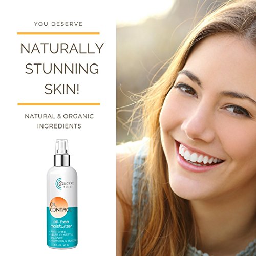 Öl Frei Gesichtscreme – Mattierend, für Ölige, Fettige und Unreine Haut- Naturkosmetik mit Salicylsäure, Aloe Vera & Teebaumöl von CONCEPT SKIN made in USA, Gratis Versand mit PRIME - 6