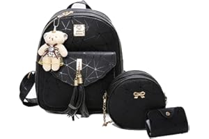 Vohoney Damen Rucksäcke Handtasche Anti Diebstahl Umhängetasche Schultaschen Tagesrucksack Wasserdichte Backpack für Damen Mädchen (Schwarz Damen Umhängetasche)