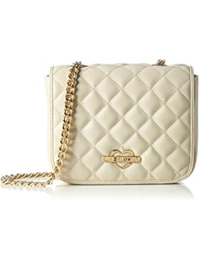 Love Moschino Damen Borsa Nappa Pu Trapuntata Avorio Schultertasche, Weiß (Ivory), 14 x 20 x 6 cm